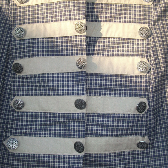 WOMENS M HandMade Steampunk Plaid Jacket - Picture 6 of 7